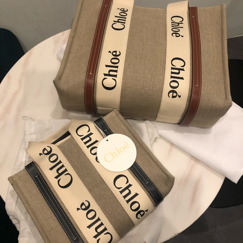Chloe woody tote 中號-0
