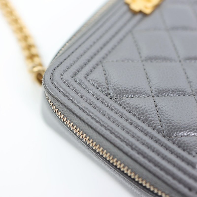 二手Chanel Boy Woc 手機鏈條包 晶片款-15