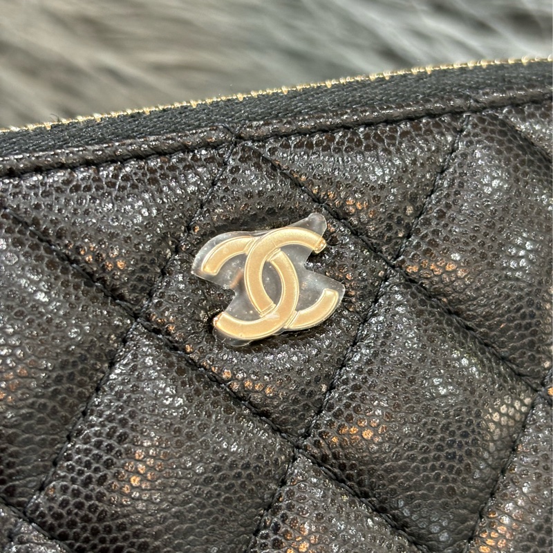 CHANEL AP4016 ALMA 黑色荔枝皮 金釦 金鍊 肩背包 斜背包 貝殼包 手機包-7