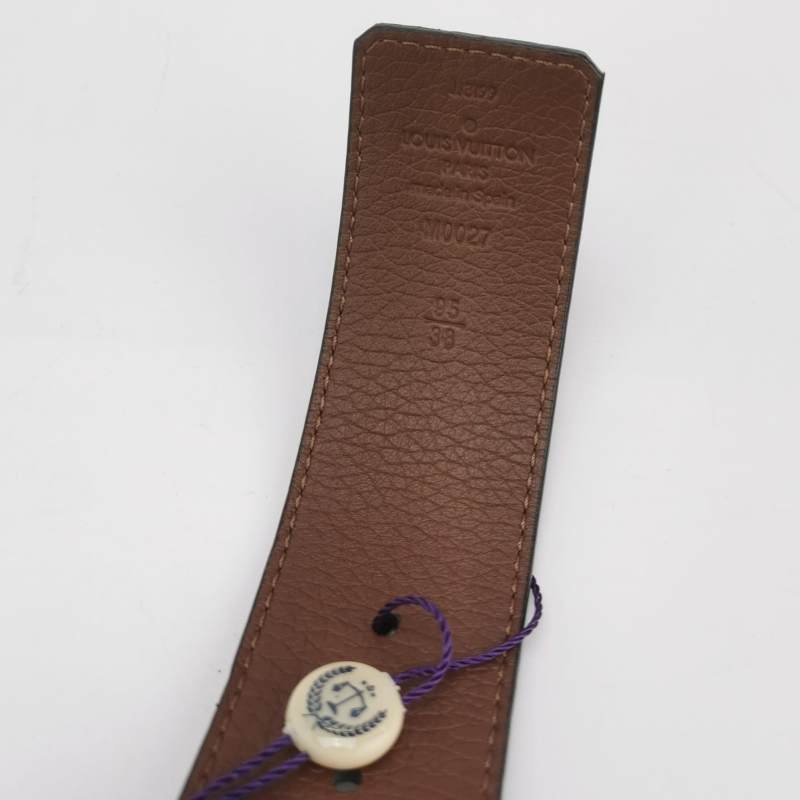 Louis Vuitton (LV) Tilt 牛皮 字母 金屬扣 雙面皮帶-3