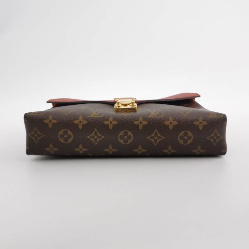 Louis Vuitton (LV) PALLAS 傳奇包 大號 牛皮植鞣革 老花拼皮 V型拼色 單肩包-3