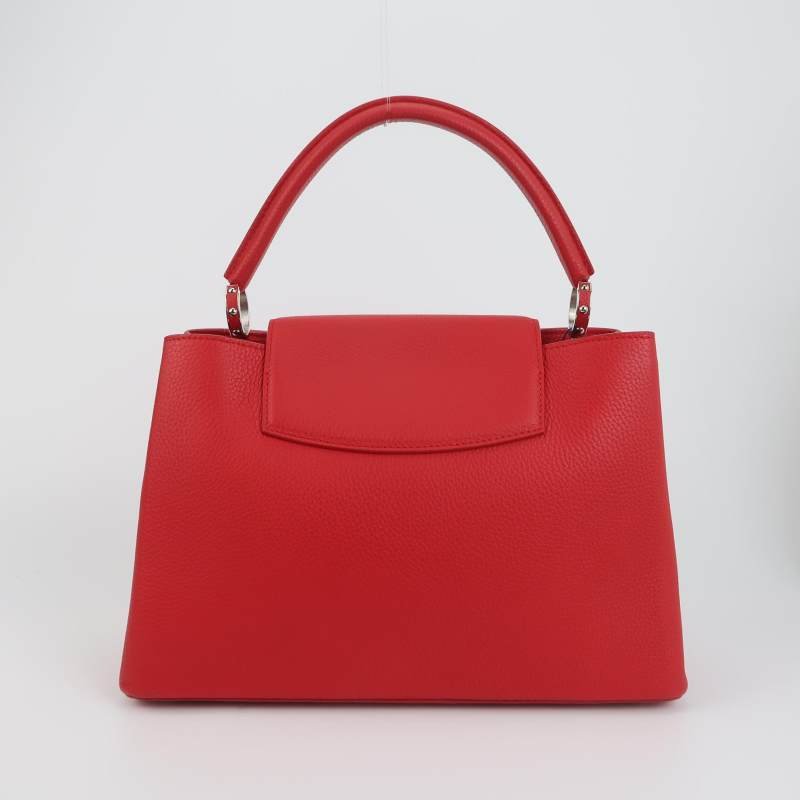 Louis Vuitton (LV) Capucines 大號牛皮 純色 金屬 LV搭扣 手提包-1