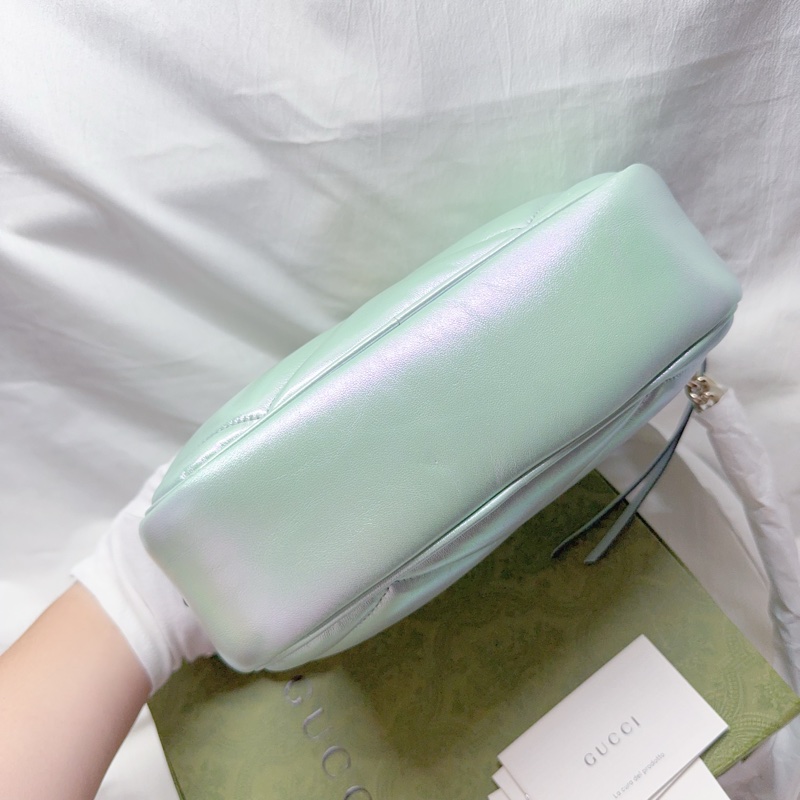 近全新Gucci珠光人魚姬馬夢相機包Marmont Gucci羊皮Gucci相機包Gucci馬夢Gucci包-3