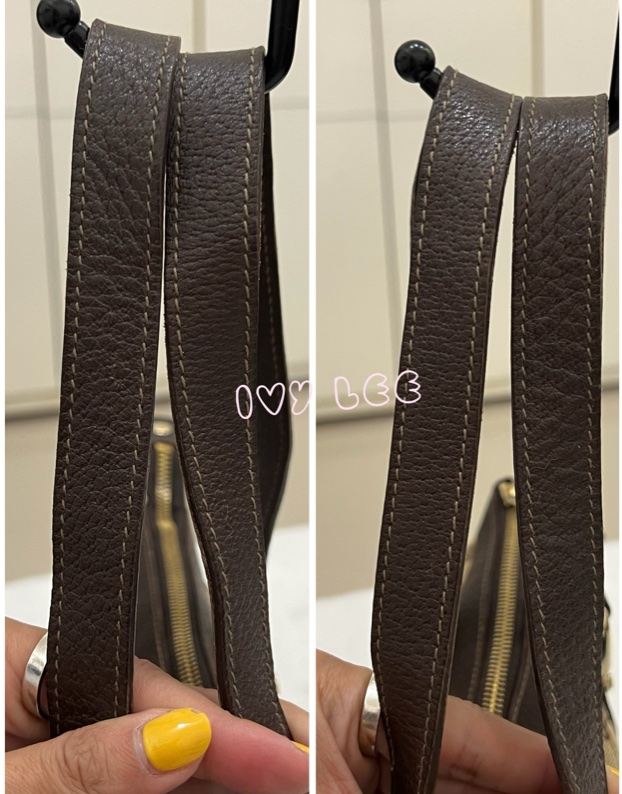 GUCCI 141471 GG 帆布托特包 小 手提包 肩背包 咖啡 正品 二手精品-7