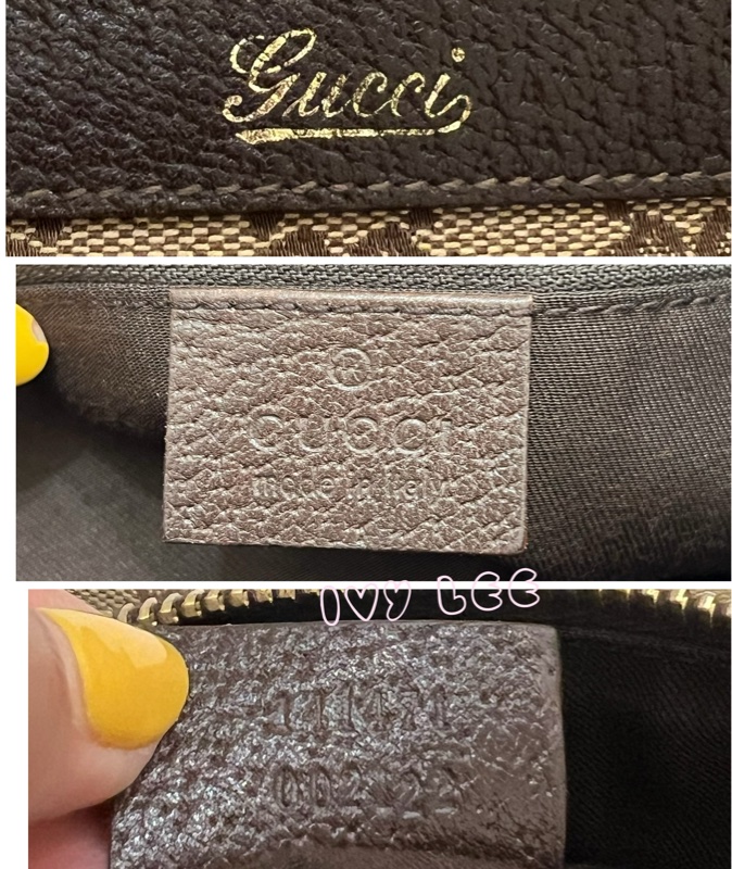 GUCCI 141471 GG 帆布托特包 小 手提包 肩背包 咖啡 正品 二手精品-18