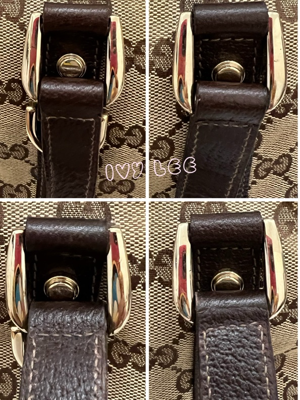 GUCCI 141471 GG 帆布托特包 小 手提包 肩背包 咖啡 正品 二手精品-21