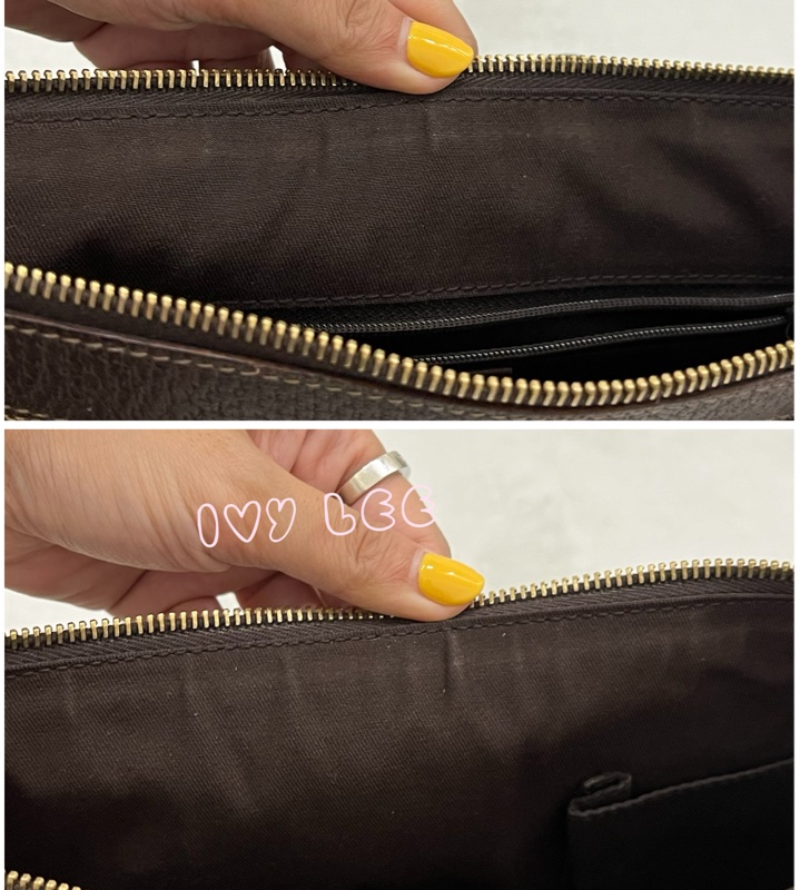 GUCCI 141471 GG 帆布托特包 小 手提包 肩背包 咖啡 正品 二手精品-22