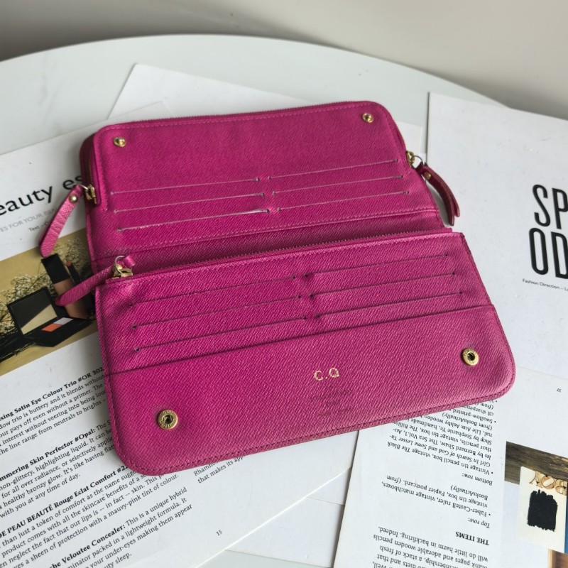 LV/路易威登 黑三彩對折按扣長夾銀包 有刻字-6