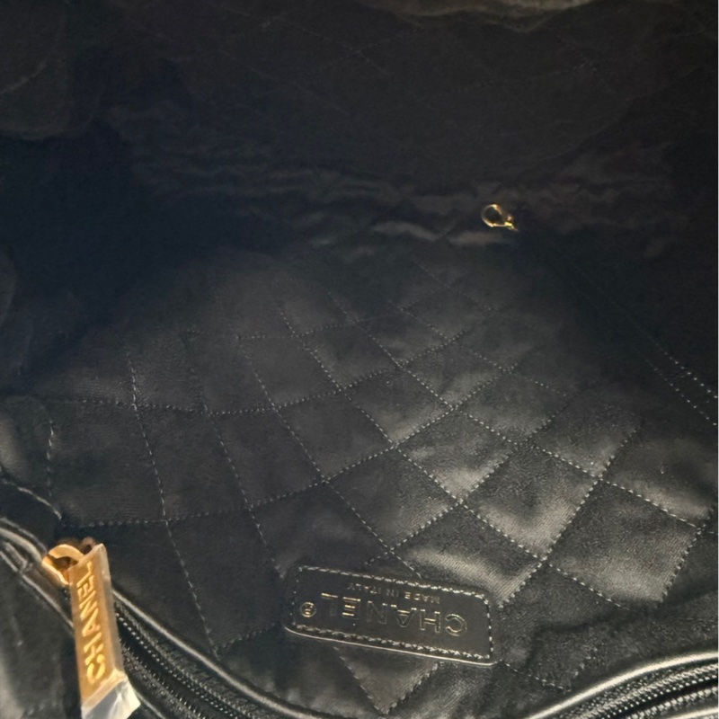 Chanel 香奈兒 Hobo Bag 22Bag 黑金 小號 雙肩包/ 手提/後背包-12