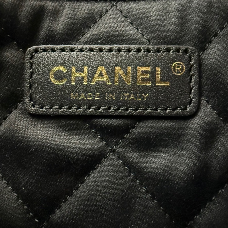 Chanel 香奈兒 Hobo Bag 22Bag 黑金 小號 雙肩包/ 手提/後背包-14