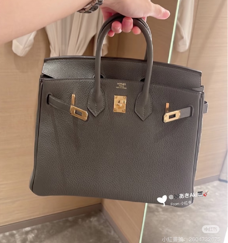 愛馬仕 Hermès Birkin 25 Togo 0L Gris Meyer 積雨雲灰金釦 柏金包-2