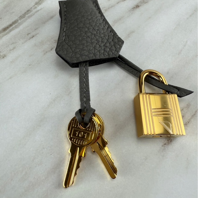 愛馬仕 Hermès Birkin 25 Togo 0L Gris Meyer 積雨雲灰金釦 柏金包-15