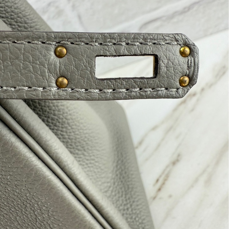 愛馬仕 Hermès Birkin 25 Togo 0L Gris Meyer 積雨雲灰金釦 柏金包-18