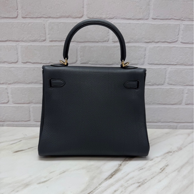 愛馬仕 Hermès Kelly25 Togo  HO 霧霾灰 金釦 凱莉包-2