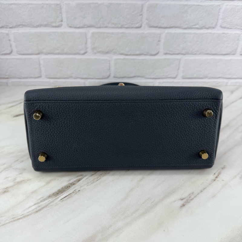 愛馬仕 Hermès Kelly25 Togo  HO 霧霾灰 金釦 凱莉包-9