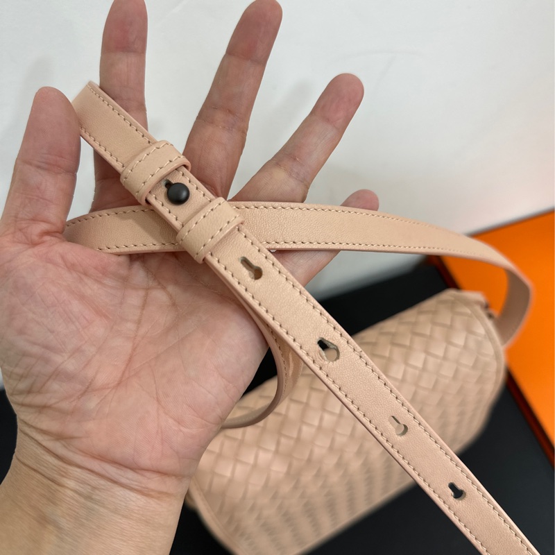 BOTTEGA VENETA BV 編織 粉 小馬鞍 斜背包 肩背包 側背包 手提包-8