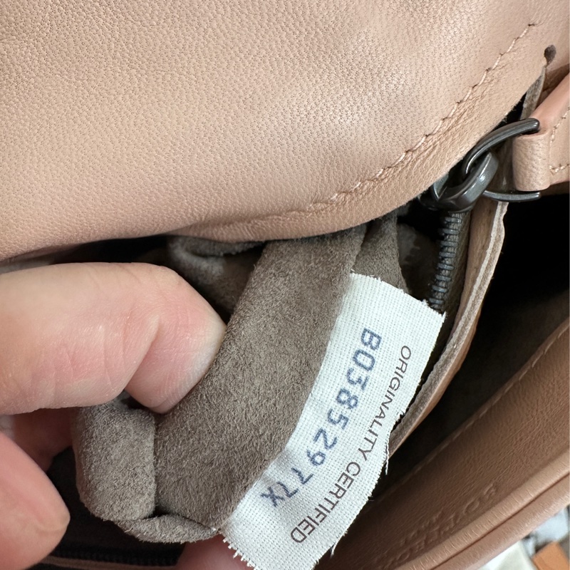 BOTTEGA VENETA BV 編織 粉 小馬鞍 斜背包 肩背包 側背包 手提包-11