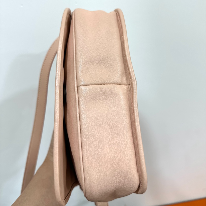 BOTTEGA VENETA BV 編織 粉 小馬鞍 斜背包 肩背包 側背包 手提包-14