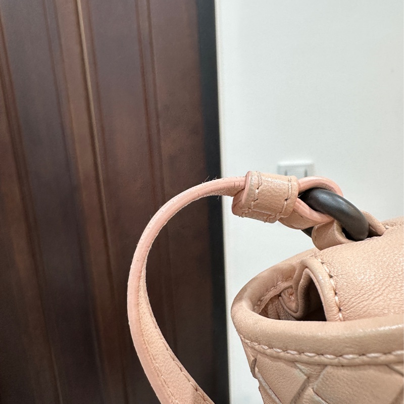 BOTTEGA VENETA BV 編織 粉 小馬鞍 斜背包 肩背包 側背包 手提包-21