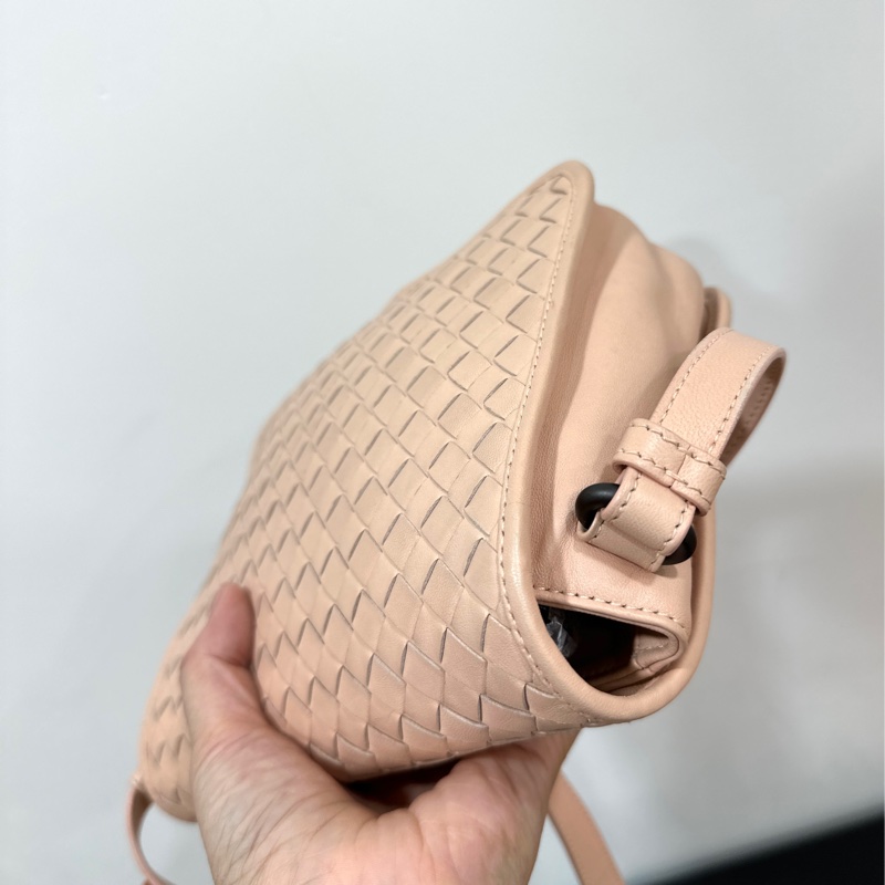 BOTTEGA VENETA BV 編織 粉 小馬鞍 斜背包 肩背包 側背包 手提包-22