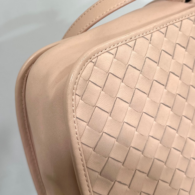 BOTTEGA VENETA BV 編織 粉 小馬鞍 斜背包 肩背包 側背包 手提包-28