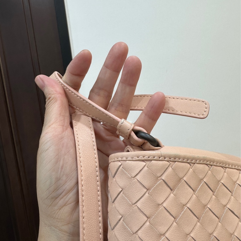 BOTTEGA VENETA BV 編織 粉 小馬鞍 斜背包 肩背包 側背包 手提包-33