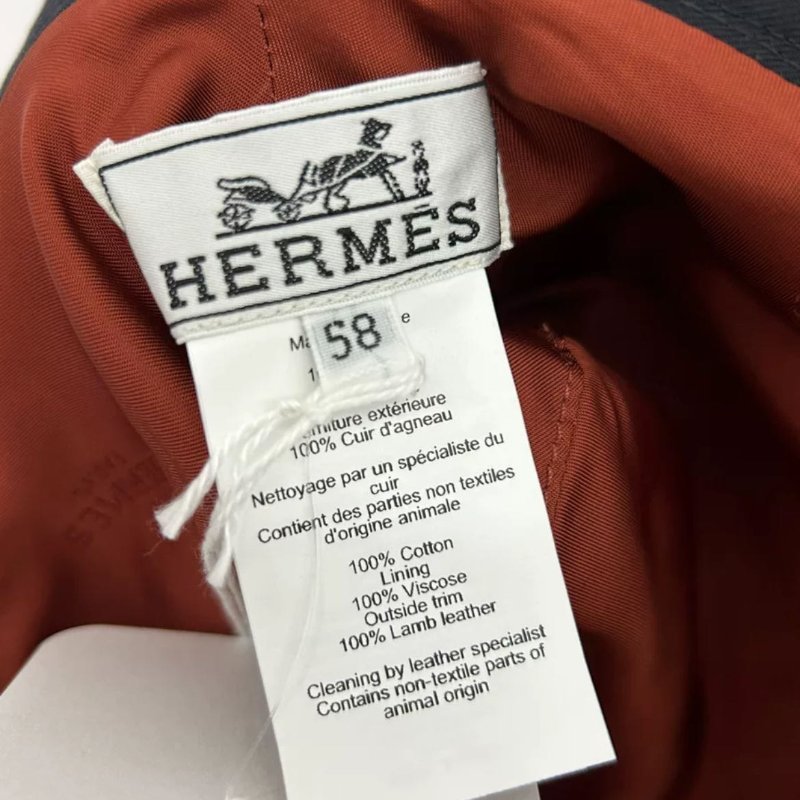 Hermes 黑色漁夫帽 58cm 全新有吊牌-2