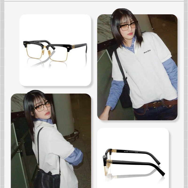 Miumiu ss24新款平光眼鏡 張元英 /Minnie/王安宇同款 全新全配-3