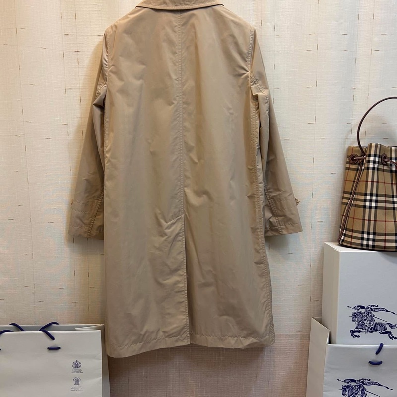 BURBERRY英國黑標卡其色塔夫塔綢風衣-3