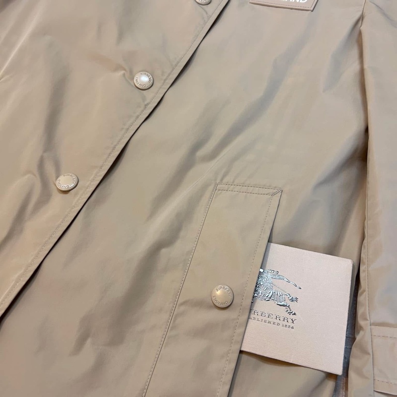 BURBERRY英國黑標卡其色塔夫塔綢風衣-6