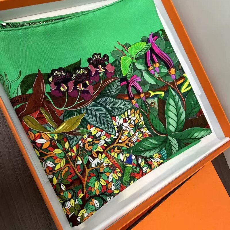 Hermes《生命真諦》絲巾 全新閒置 配件有盒子，尺寸90×90-1