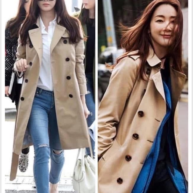 BURBERRY英國黑標肯辛頓蜜色風衣-3