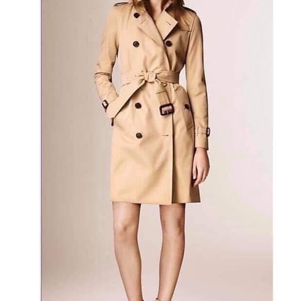 BURBERRY英國黑標肯辛頓蜜色風衣-5