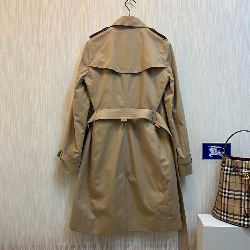 BURBERRY英國黑標肯辛頓蜜色風衣-7