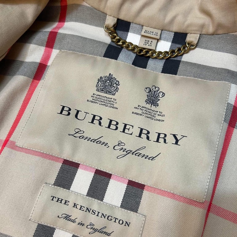 BURBERRY英國黑標肯辛頓蜜色風衣-15