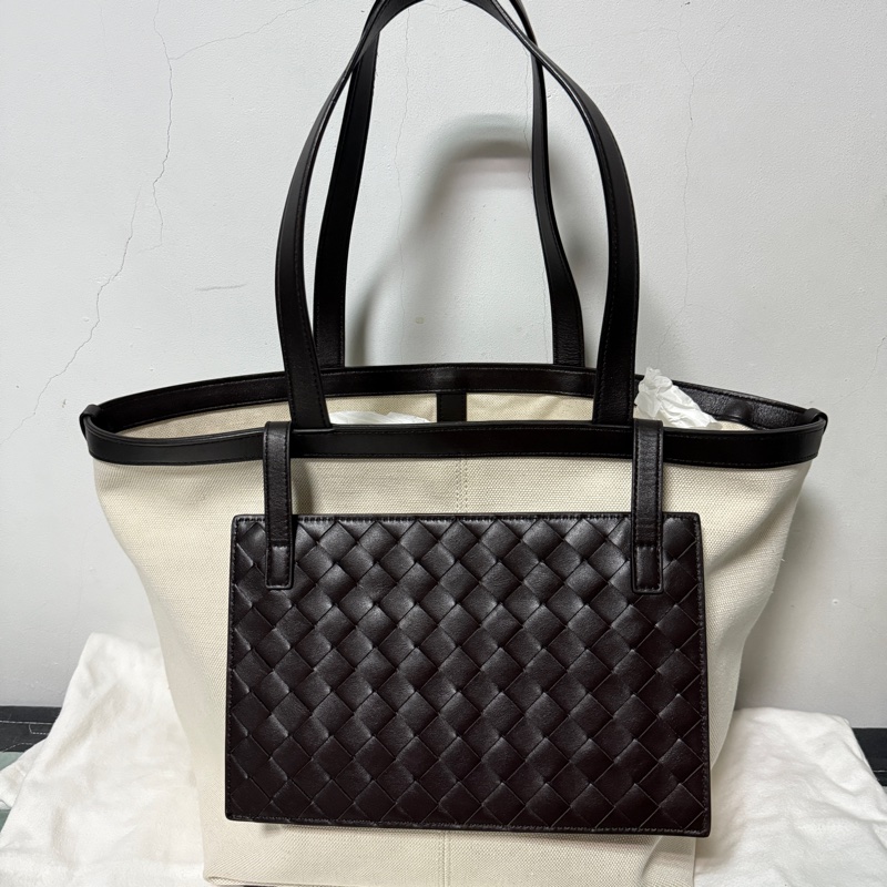 Bottega Veneta 帆布托特包 棕色-0
