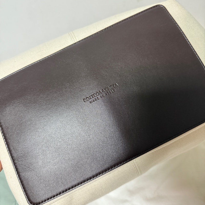 Bottega Veneta 帆布托特包 棕色-4