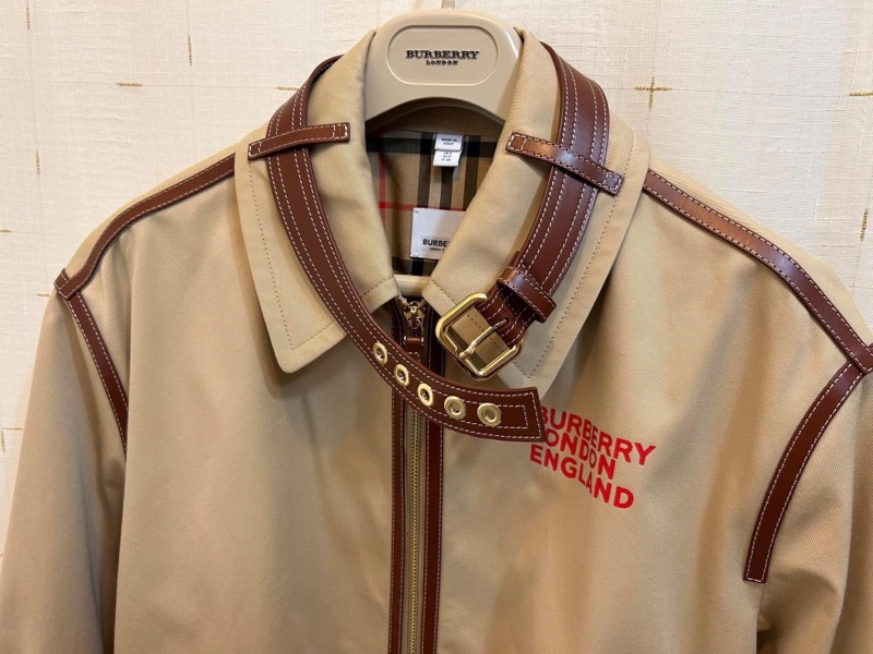 BURBERRY英國黑標蜜色拼羔羊皮風衣-2