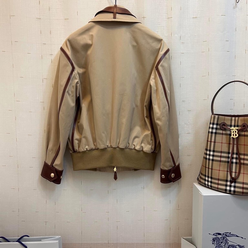 BURBERRY英國黑標蜜色拼羔羊皮風衣-3