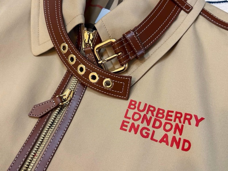 BURBERRY英國黑標蜜色拼羔羊皮風衣-6
