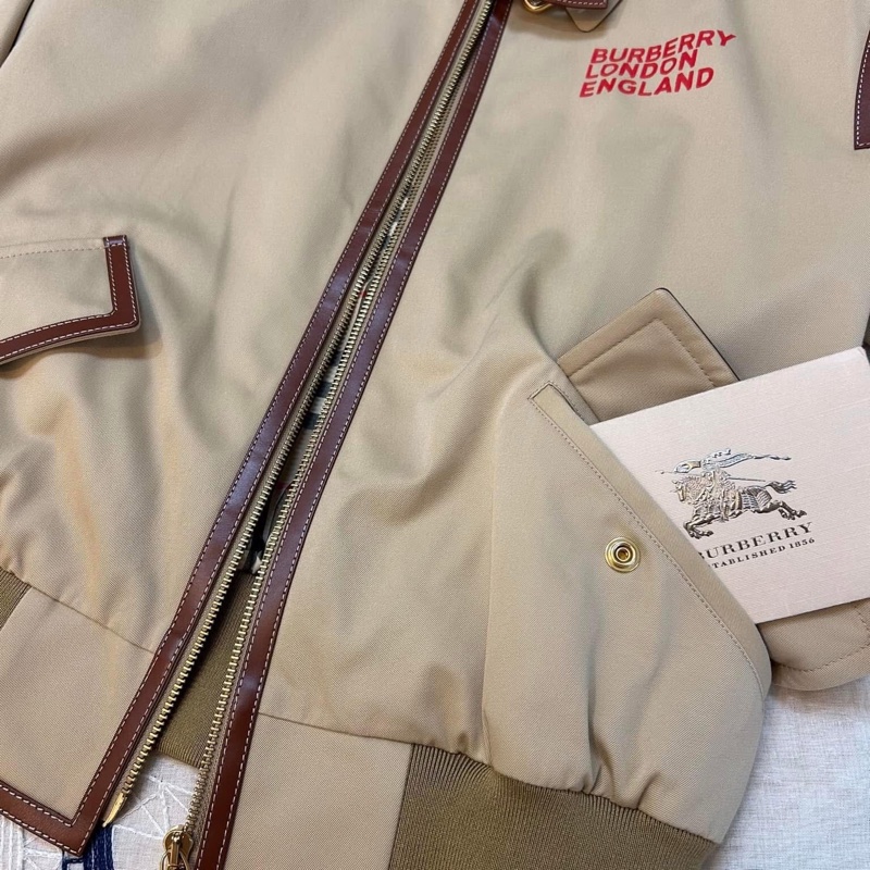 BURBERRY英國黑標蜜色拼羔羊皮風衣-8