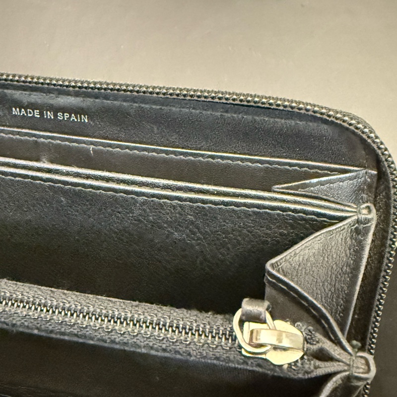 真品 CHANEL Boy Chanel 菱格紋 CoCo Mark 黑色小羊皮拉鍊長夾 全套-14