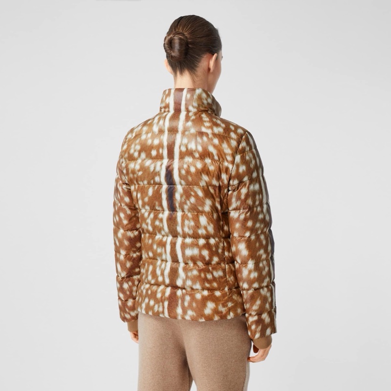 BURBERRY 英國黑標蜜色鹿印花鵝絨外套-2