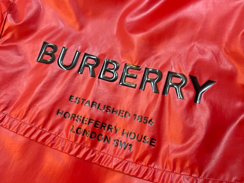 BURBERRY英國黑標紅色連帽風衣-10