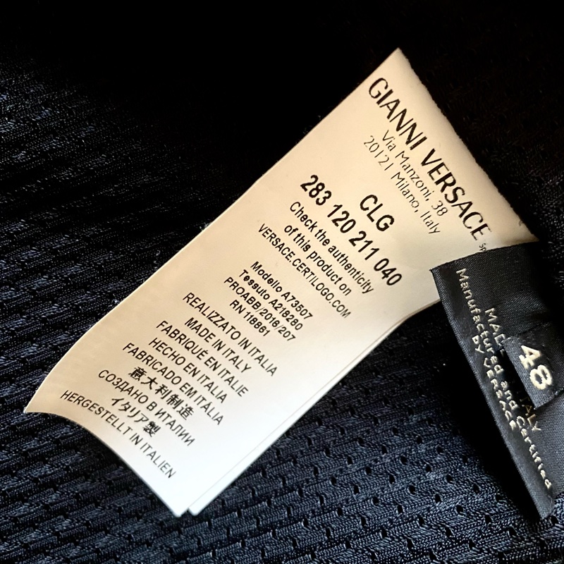 versace 黑色刺繡logo 夾克外套-1