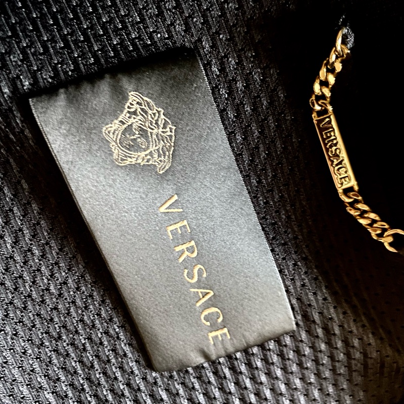 versace 黑色刺繡logo 夾克外套-3