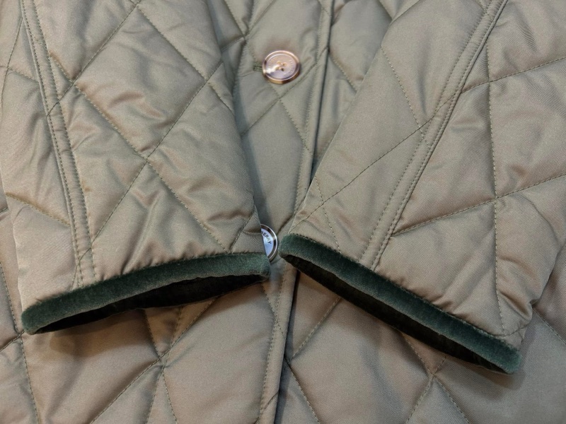 BURBERRY英國黑標軍綠絎縫連帽大衣-7