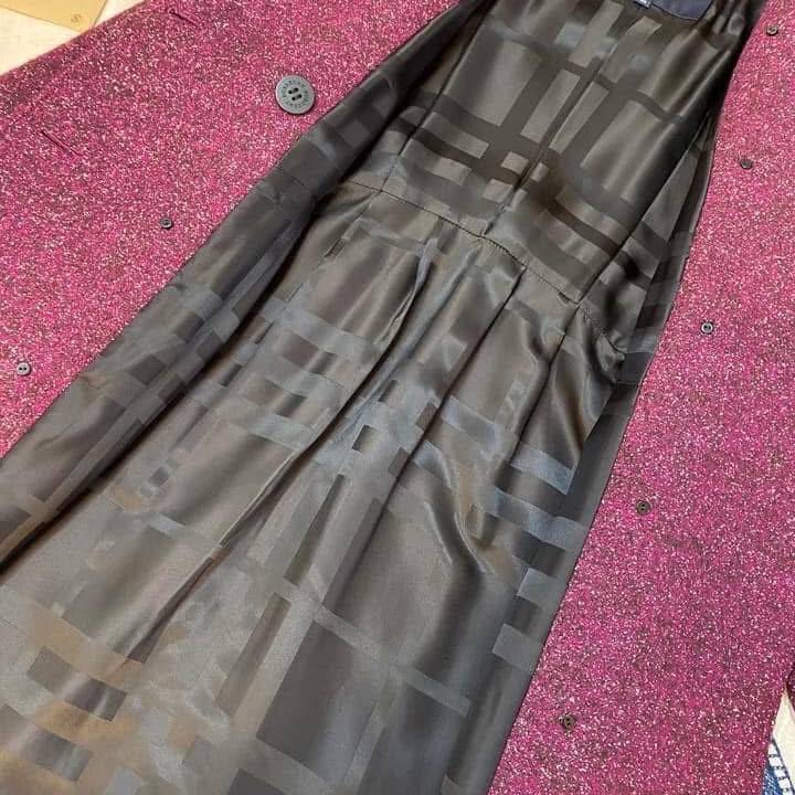 BURBERRY LONDON莓紫紅羊毛洋裝大衣-8