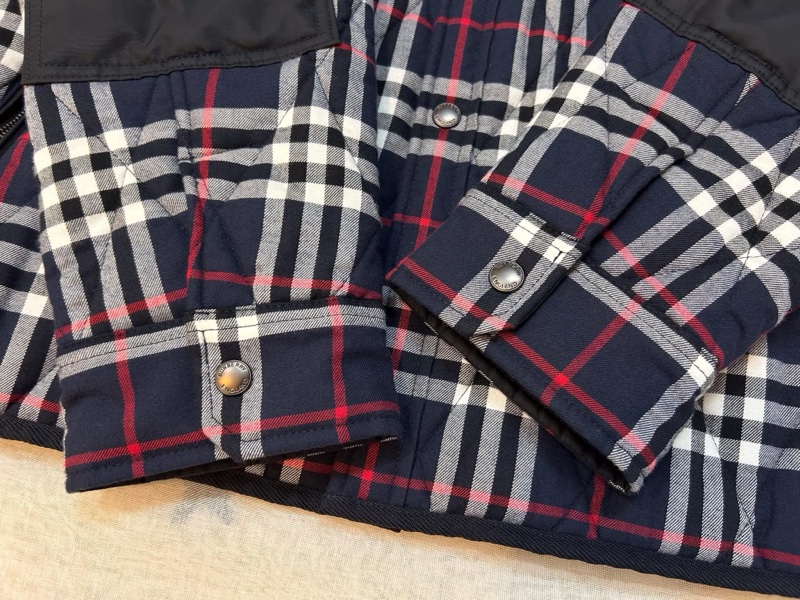 BURBERRY英國黑標男款海軍藍格紋外套-6