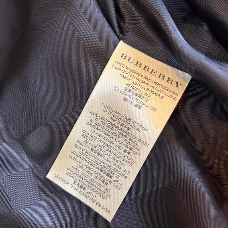 BURBERRY 英國黑標豹紋中長風衣-15
